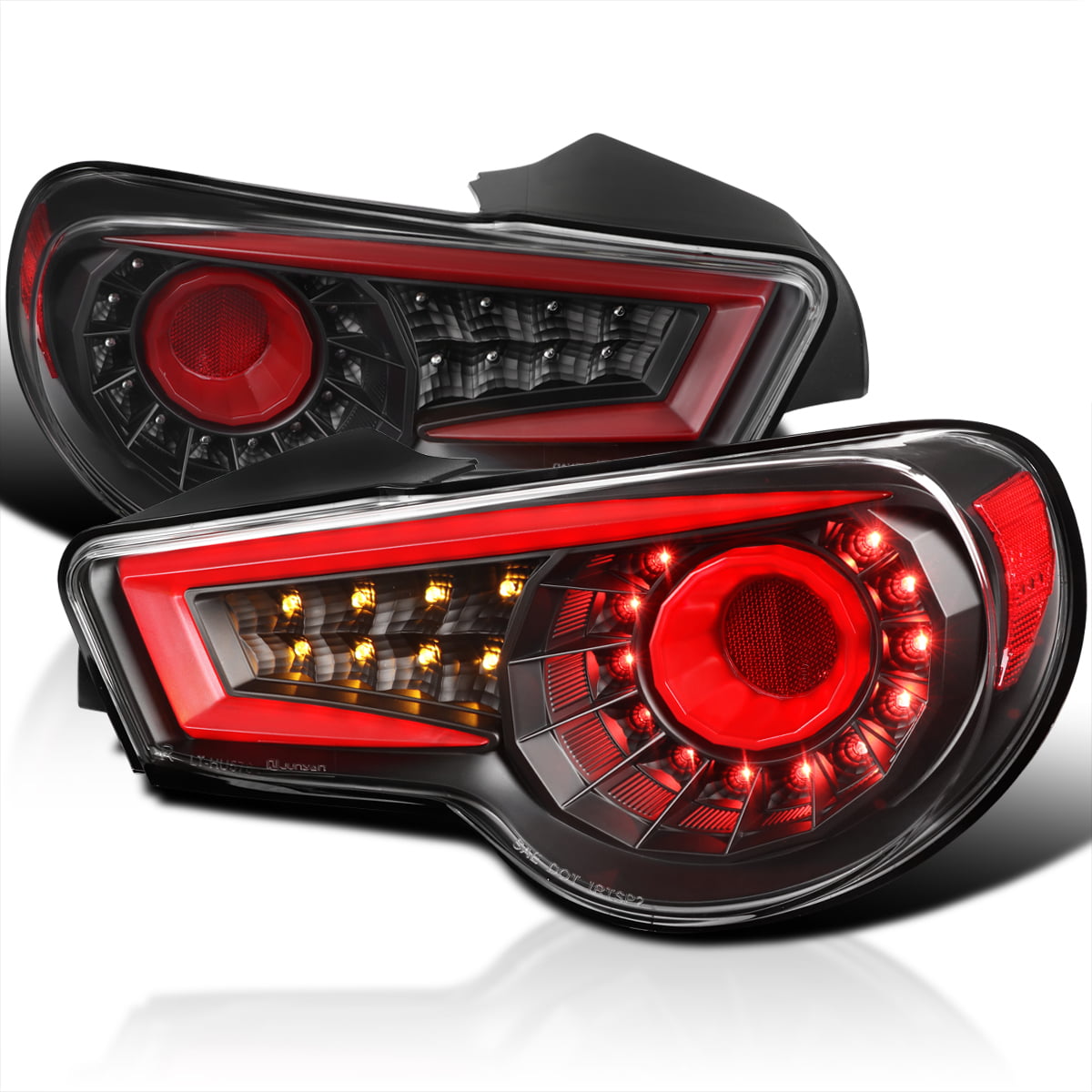 For 12-16 Scion FRS 12-16 Subaru BRZ Clear LED Rear Tail Lights Brake Lamps Pair 
