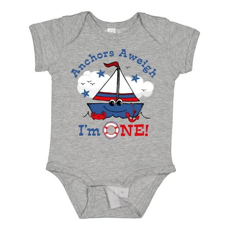 

Inktastic Little Sailboat 1st Birthday Gift Baby Boy Bodysuit