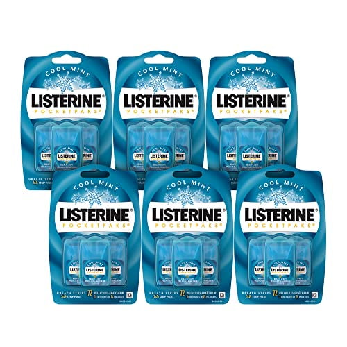 Listerine Pocketpaks Breath Strips, Cool Mint - Menthol - Plaque, Bad ...