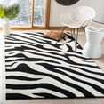 thumbnail image 2 of SAFAVIEH Soho Emery Abstract Wool Area Rug, White/Black, 7'6" x 9'6", 2 of 11