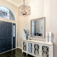 thumbnail image 3 of LNC 4-Light Square Wooden Chandelier for Kitchen Island, 3 of 6