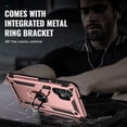 thumbnail image 4 of for Galaxy A13 4G Case, Samsung A13 4G Case with HD Screen Protector, Military-Grade Ring Holder Stand Car Mount 15ft Drop Tested Shockproof Cover Phone Case for Samsung Galaxy A13 4G, Rose Gold, 4 of 14