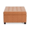 thumbnail image 2 of Waffle Stitch and Contemporary PU Ottoman / Aesthetic and Practical Storage, 2 of 7