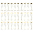 thumbnail image 2 of 30 Pcs Gold Rimmed Plastic Champagne Glasses Clear Plastic Cups One-time Cocktail Cups for Wedding Birthday Holiday Party Bars, 2 of 10