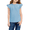 Light Blue, variant on Girls Ruffle Short Sleeve Shirts Cute Summer Frill Neck Pleated Textured Blouse Tops