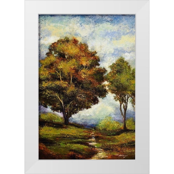 Holsinger, Joel 13x18 White Modern Wood Framed Museum Art Print Titled - Maeadowland Path