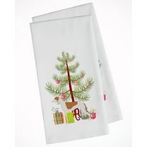 Greyhound Merry Christmas Tree White Kitchen Towel Set of 2 Dish Towels