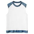 thumbnail image 4 of DHFJKG Tank Tops For Women Crew Neck Patchwork Summer Sleeveless Cami T-Shirts Color Block Streetwear Graphic Tee Stylish Top, 4 of 4