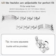 thumbnail image 5 of Diamond Watch Band and Case Compatible With Apple Watch Band 46mm 45mm 44mm 42mm 41mm 40mm Dressy Stainless Steel Watch Bracelet for Apple Watch Series 10/9/8/7/6/5/4/3/2/1 SE/SE2, 5 of 6