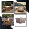 thumbnail image 6 of Outdoor Fire Pit Table Covers - 600 D, 100% Waterproof, UV & Weather Resistant Gas Fire Pit Cover with Air Pockets and Drawstring for Snug fit (30" L x 30" W x 12" H, Fab Light Sand), 6 of 6