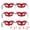Red, variant on Unique Bargains 6-Pack Venetian Half Face Masks Set for Halloween Party Blue 7.1" x 3.1"