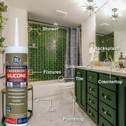 Silicone 2+ Kitchen and Bath Caulk, Clear, 10.1oz