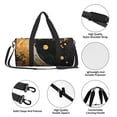 thumbnail image 4 of Fotbe Abstract Gold Floral Galaxy Bolsa Deportiva de Lona Plegable con Estampado, Bolsa de Gimnasio con Bolsillo Seco/Húmedo, Bolsa de Viaje Ultraligera de Gran Capacidad, 4 of 6