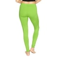 thumbnail image 3 of Stretch Is Comfort Women's Cotton Full Length Leggings Lime Green 2X, 3 of 6