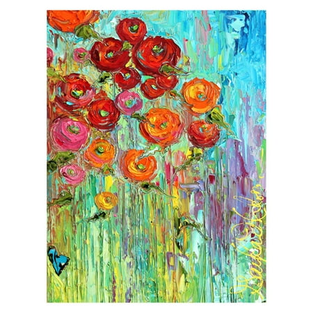 West of the Wind Poppies 6 Outdoor  Canvas Wall Art  