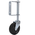 thumbnail image 1 of Rueda de goma para puerta de 4", rueda giratoria con resorte, rueda resistente, rueda giratoria de transporte industrial para puerta con capacidad de carga de 220 lb/100 kg, 1 of 5