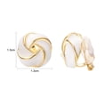 thumbnail image 5 of Yoursfs Knot Multicolor Clip on Earrings for Women Gold Plated Large Non Pierced Floral Earrings, 5 of 5