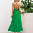 thumbnail image 4 of FAIWAD Robes d'Été pour Femmes Sans Manches Dos Nu à Bretelles Spaghetti Robe Maxi Froncée Fluide Longue Robe, 4 of 6