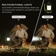 thumbnail image 3 of Linterna LED recargable para camping, linterna de mano, 6 modos, luces multifuncionales para tienda de campaña, batería externa, foco impermeable IPX4, cable USB incluido [Clase energética A++], 3 of 5