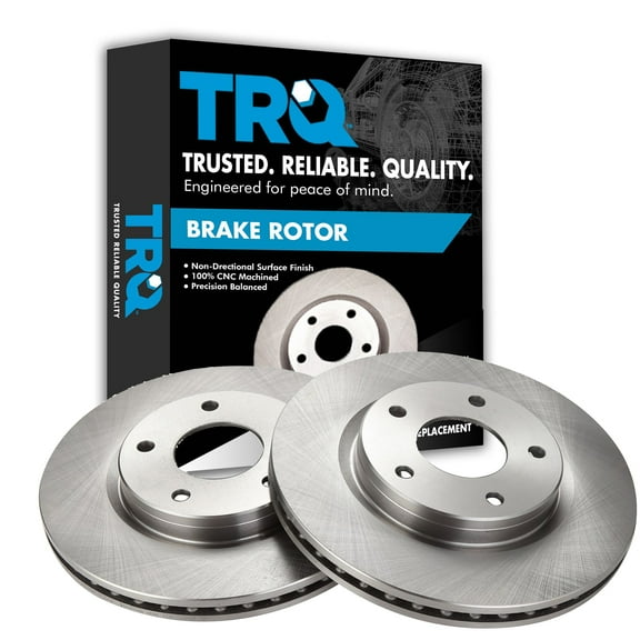 TRQ Front Brake Rotors Set Vented Fits Select 2013-2019 Nissan Sentra