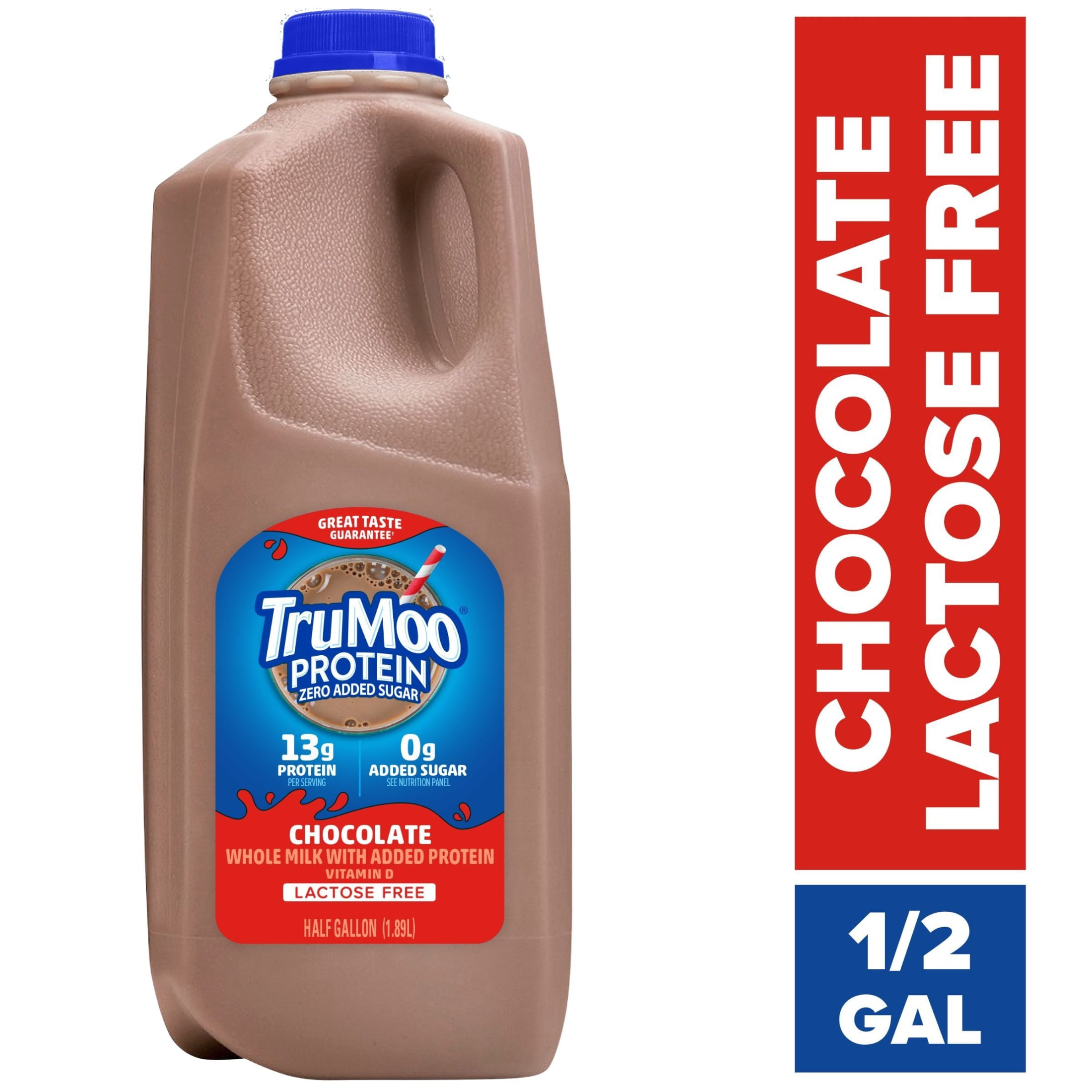 TruMoo Protein Ultra-Pasteurized Lactose Free Whole Chocolate Milk Half Gallon