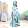thumbnail image 3 of Unicorn Cat Hooded Beach Towel for Girls, 35" x 60" Rainbow Kids Poncho Bath Toddler, Light Blue Soft Absorbent with Hood 3-10 Years Bathrobe Swimming Pool, 3 of 7