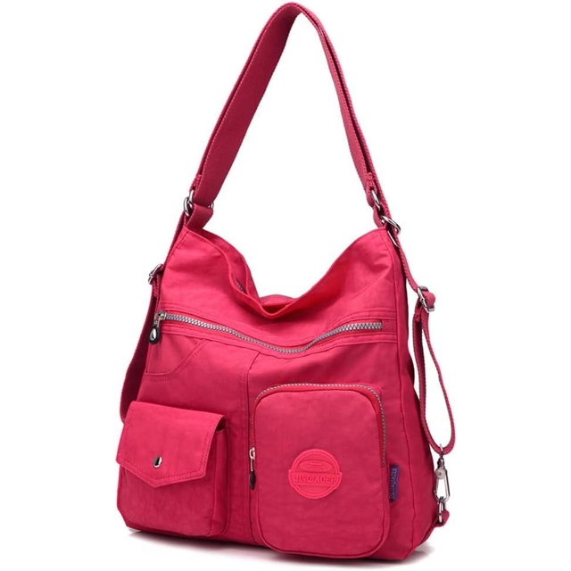 LHSHID Women’s Shoulder Bag Backpack Nylon Handbag Waterproof Tote Bag for Work
