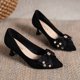 thumbnail image 2 of Zapatos de mujer 2023 primavera nueva moda Sexy Casual elegante viento puntiagudo tacones de aguja arco decorativo tacones altos Mujer Shoes36 Gao Jinjia LED, 2 of 2