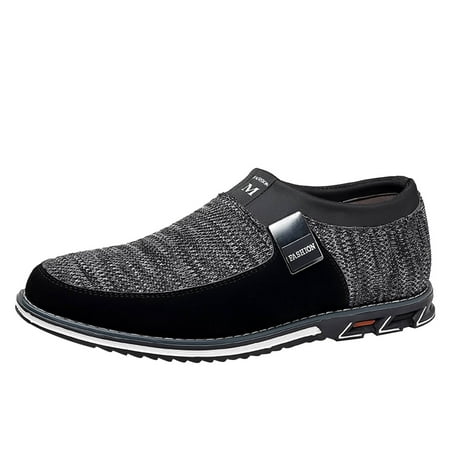 

HSMQHJWE Tuxedo Shoes For Men Van S Slip On Mens Shoes Leather Fashion Style Mens Breathable Comfortable Business Slip On Work Casual Color Matching Leather Shoes Leather Indoor Soccer Shoes Mens