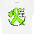 thumbnail image 4 of Inktastic Love, Care, Cure Lymphoma Awareness Lime Green Ribbon Hearts Boys or Girls Baby Bodysuit, 4 of 5