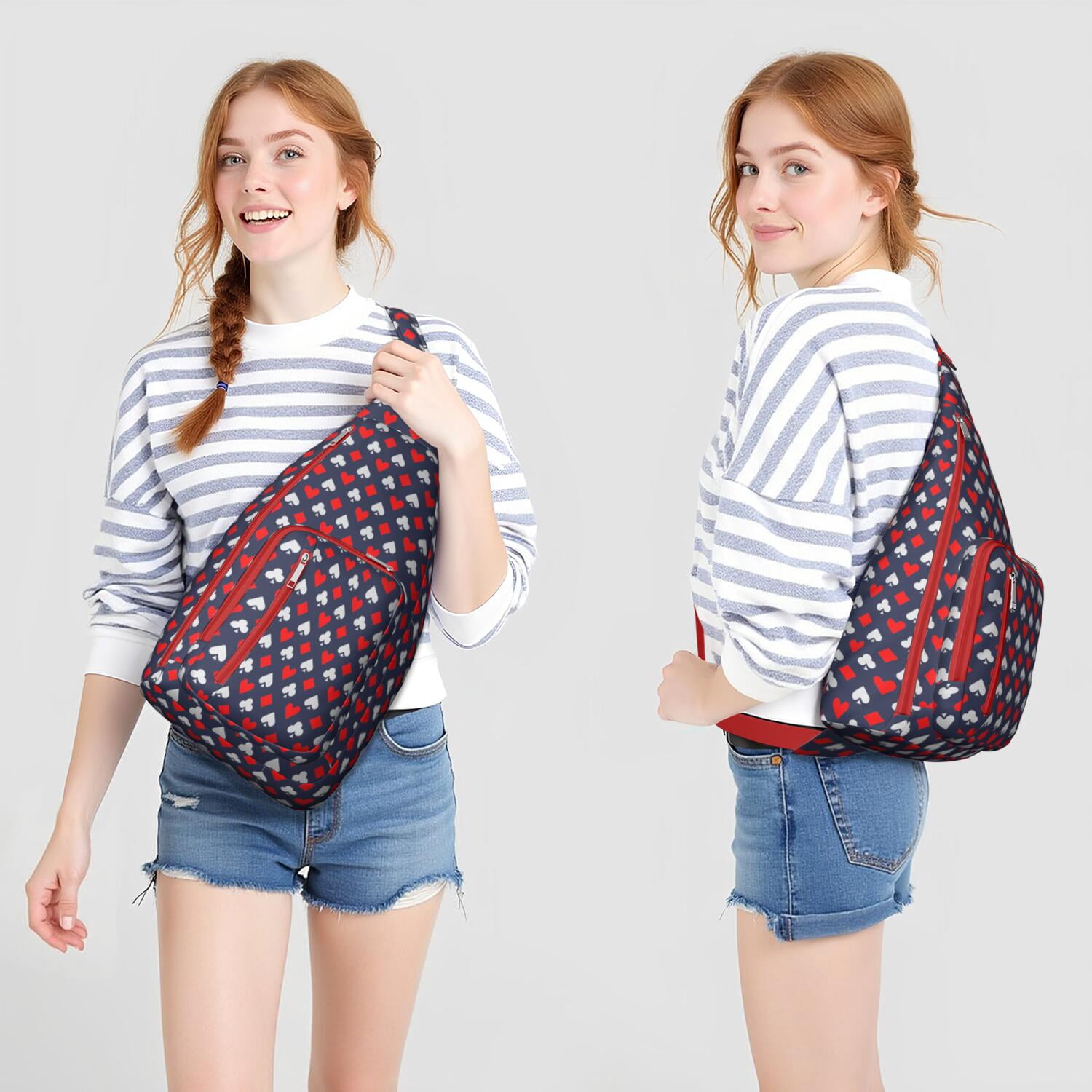 Training Essential Sling Backpack - Sports Print Shoulder Bag for Baseball, Football & Athletic Gear