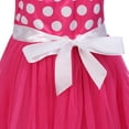 thumbnail image 6 of IBTOM CASTLE Toddler Girls Polka Dots Princess Dress up Party Cosplay Pageant Fancy Costume Birthday Tutu Dress + Ears Headband Outfit Set 18-24 Months Hot Pink, 6 of 8