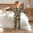 thumbnail image 6 of Beard Green Elf Pattern Cotton Pajamas 2 Piece Set Sleepwear Soft and Comfortable Homewear Nightwear, 6 of 7