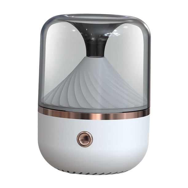 Mini humidificador ultrasónico de aire de 120 ml con luz romántica y difusor de aceites esenciales USB. blanco