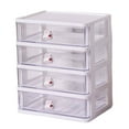 thumbnail image 1 of Organizador de escritorio con cajón, soporte para maquillaje, compartimentos multifuncionales, organizador Tidy Saver 4 Cajones Blanco, 1 of 9