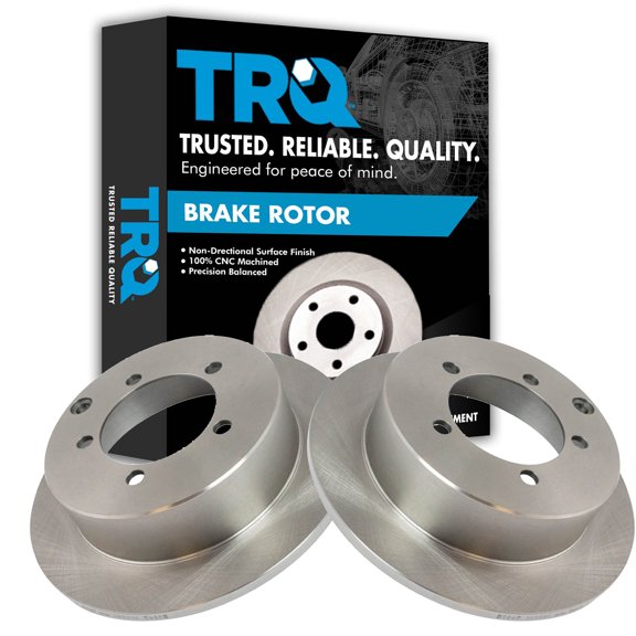 TRQ Rear Disc Brake Rotor Pair Set for 1995-2000 Avenger / 1995-2005 Eclipse / 1999-2003 Galant / 2004-2006 Lancer / 2004-2006 Outlander / 1995-2005 Sebring / 2001-2005 Stratus / 1995-1998 Talon