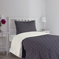 thumbnail image 5 of Ambesonne Navy Blue Quilted Bedspread Set 2 Pcs, Geometric Ogee Tile, Twin Size, Dark Blue Tan, 5 of 6