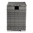 thumbnail image 3 of Alvantor Gray Gradient Wicker Small Storage Side Table 15.7 x 15.7 x 22.4 in Rattan Cube End Table with Hidden Storage and Lift-off Lid, 3 of 11