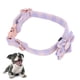 thumbnail image 2 of Collar para mascotas con flor de seis pétalos, ajustable, suave, cómodo, con flor grabada, polvo púrpura L, 2 of 13