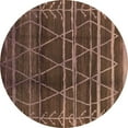 thumbnail image 1 of Ahgly Company Indoor Round Oriental Brown Industrial Area Rugs, 3' Round, 1 of 4