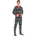 thumbnail image 4 of Yuanyu Christmas Pajamas One-Piece Jumpsuit Sets Footed Homewear Matching Family Parent-child PJ's with Long Sleeve Loungewear Sleepwear, 4 of 5