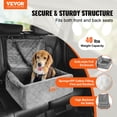 thumbnail image 2 of VEVOR Dog Car Seat, Dog Booster Seat for Car with A Storage Pocket, Clip-On Safety Leash, Sponge and PP Cotton Filling, Dog Car Bed for Small & Medium Dog up to 40lbs, Gray, 2 of 9