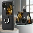 thumbnail image 3 of for Oppo Find N3 Flip Case with Ring, Slim PU Leather Protective Cover Phone Case Oppo Find N3 Flip ZH Black, 3 of 18