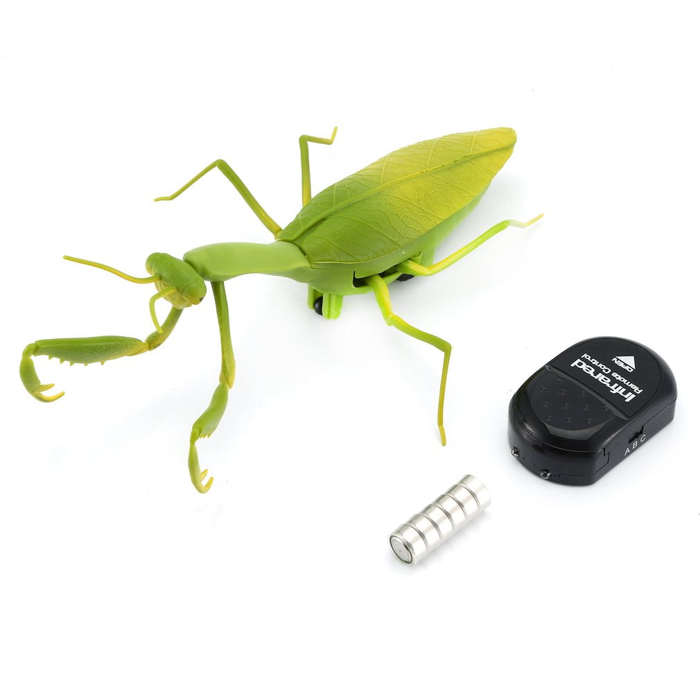Color : As shown Chenzinan Tricky Toys Infrared Remote Control Simulation Praying Mantis with Light for Adult Children over 8 Years Old