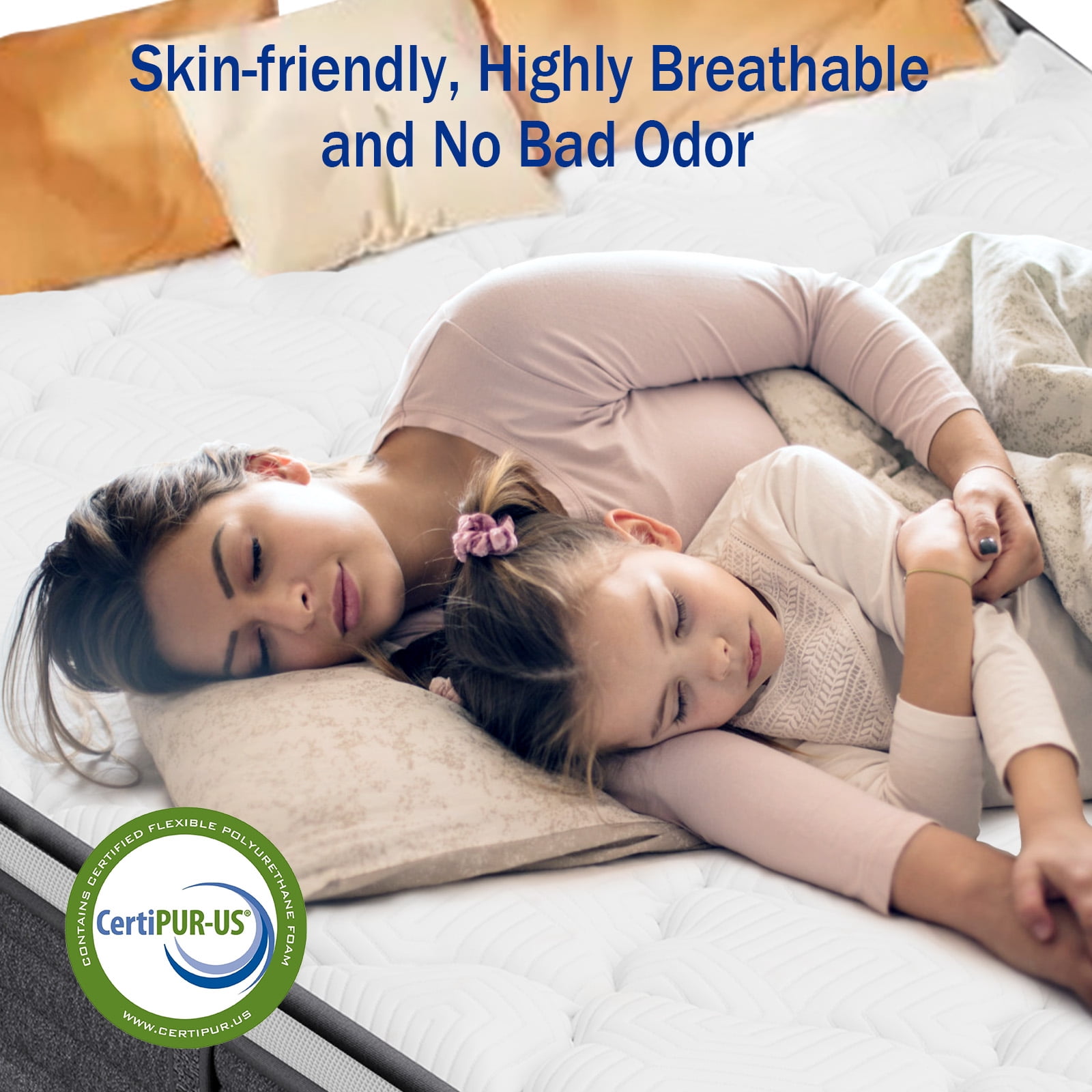 Dealnight 12" Queen Mattress in a Box with Cooling Gel Memory Foam and Individual Pocket Coils , Firm Hybrid Mattress for Adult and Children