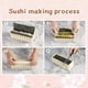 thumbnail image 5 of Upgraded Sushi Making Kit Deluxe Edition with Complete Sushi Set 10Pieces Plastic Sushi Maker Tool Complete with 12 Sushi Rice Roll Mold Shapes Fork, 5 of 5