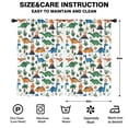 thumbnail image 2 of Blackout Kids Curtains,White Cartoon Dinosaurs Volcanoes Pattern Childrens Insulated Curtains Set Of 2,Bedroom Essentials,Toddler Room Decor 52"x84", 2 of 5