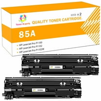 Toner H-Party 85A CE285A Compatible 85A Toner Cartridge for HP 85A CE285A CE285D Laserjet Pro P1102w M1212nf MFP P1102 M1217nfw 1102w P1005 M1132 M1210 M1212 Printer Ink (Black, 2-Pack | CE285AT1)