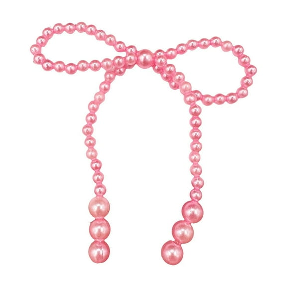 WMGHA Christmas Pearl Bow Ornaments for Tree Topper Decor - Elegant Bowknot Xmas Hanging Pendant for Wedding, Bridal Shower, Birthday and Home Holiday Decorations