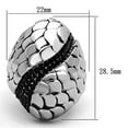 thumbnail image 2 of Luxe Jewelry Designs Women's Stainless Steel Ring with Black Jet Crystal - Size 7, 2 of 4